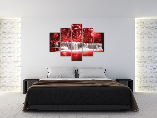 Slika - Vodopad, crvena (150x105 cm)
