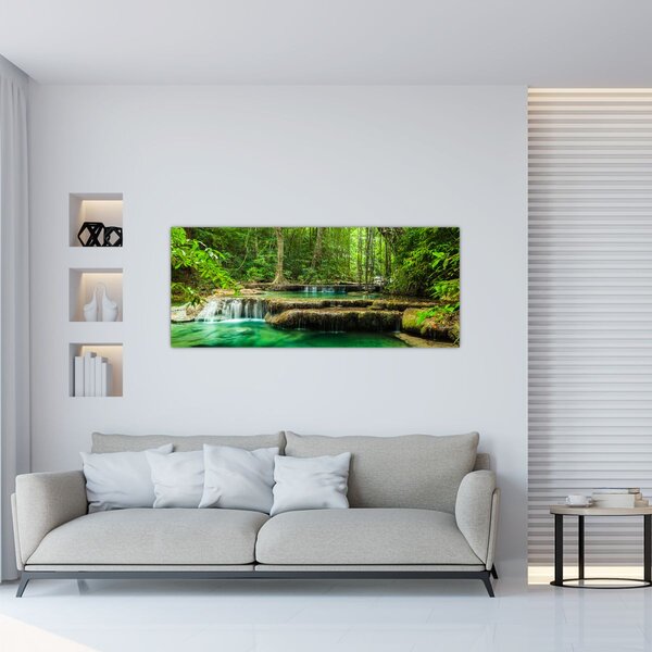 Slika - Zeleni vodopad (120x50 cm)