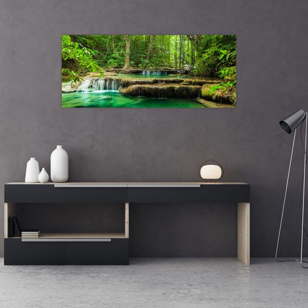 Slika - Zeleni vodopad (120x50 cm)