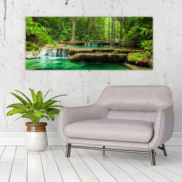 Slika - Zeleni vodopad (120x50 cm)