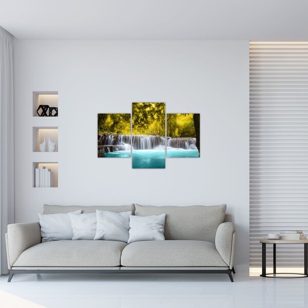 Slika - Vodopad, sa svijetlim bojama (90x60 cm)