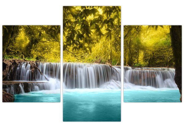 Slika - Vodopad, sa svijetlim bojama (90x60 cm)