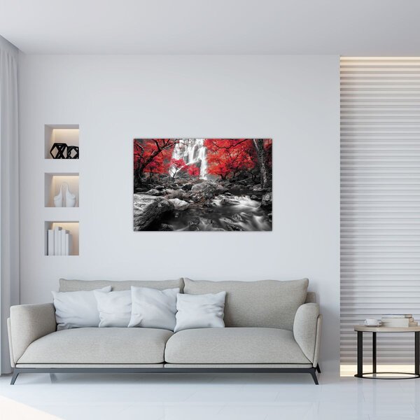 Slika - Slapovi u jesenskom pejzažu (90x60 cm)