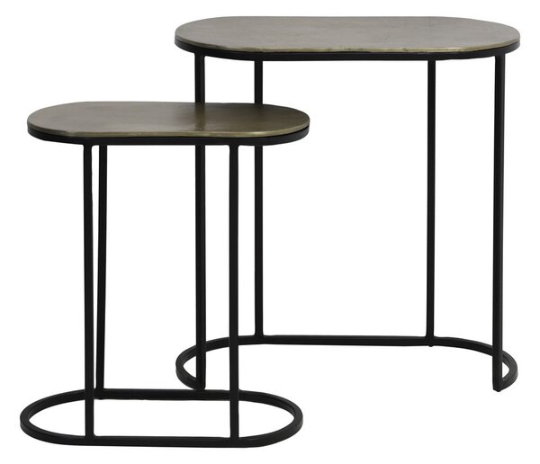 Metalni pomoćni stolići u setu 2 kom 26x53 cm Bocov – Light & Living