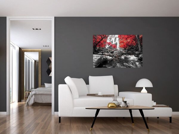 Slika - Slapovi u jesenskom pejzažu (90x60 cm)