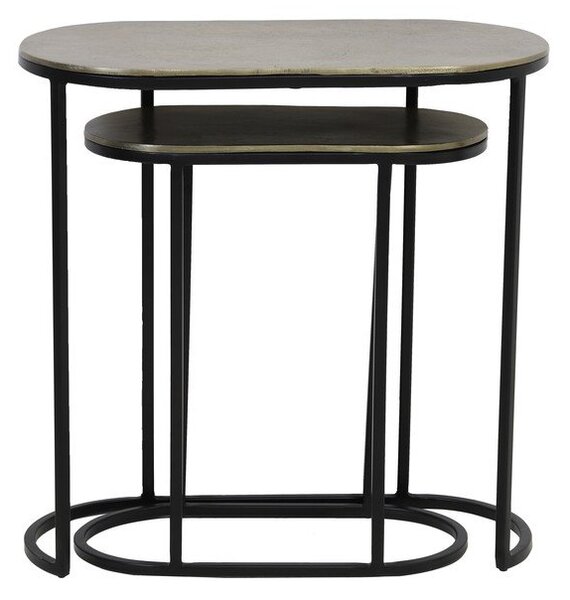 Metalni pomoćni stolići u setu 2 kom 26x53 cm Bocov – Light & Living