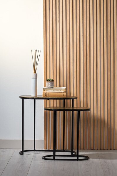 Metalni pomoćni stolići u setu 2 kom 26x53 cm Bocov – Light & Living