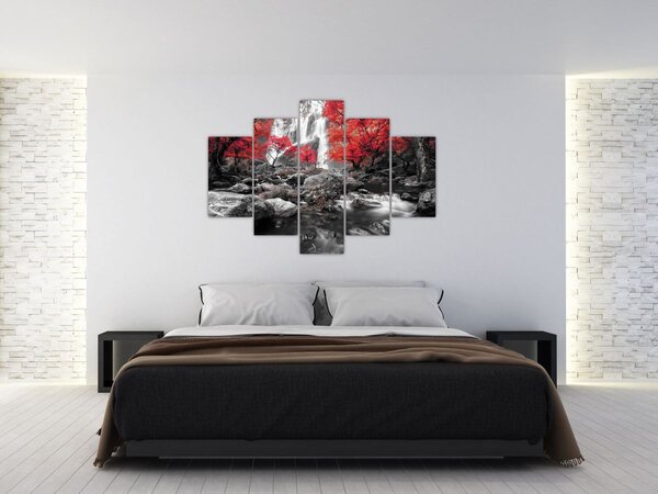 Slika - Slapovi u jesenskom pejzažu (150x105 cm)