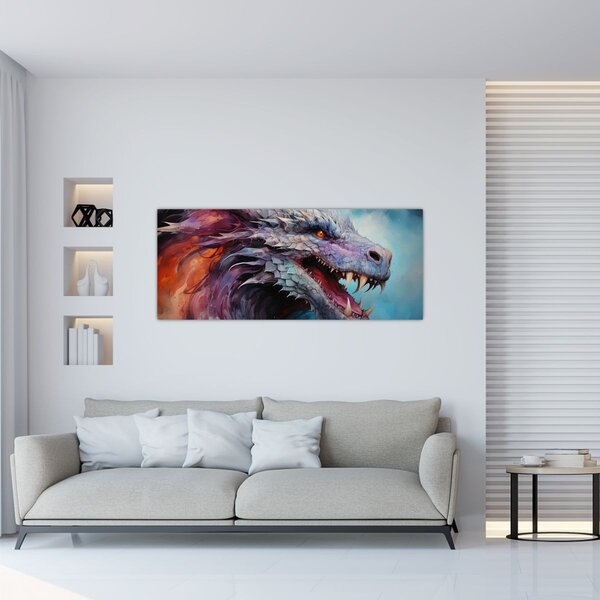 Slika - Ilustracija zmaja (120x50 cm)