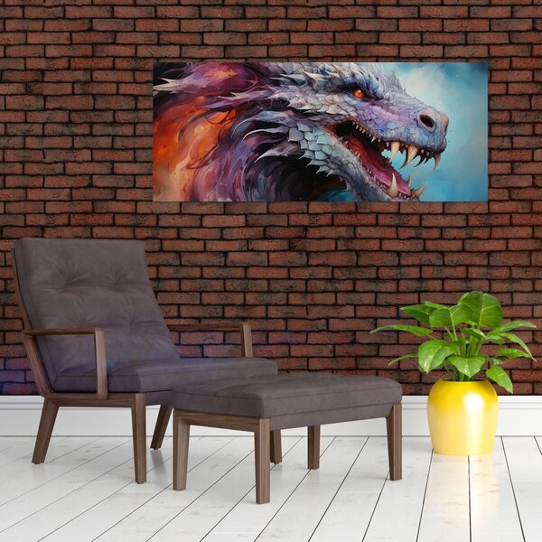 Slika - Ilustracija zmaja (120x50 cm)