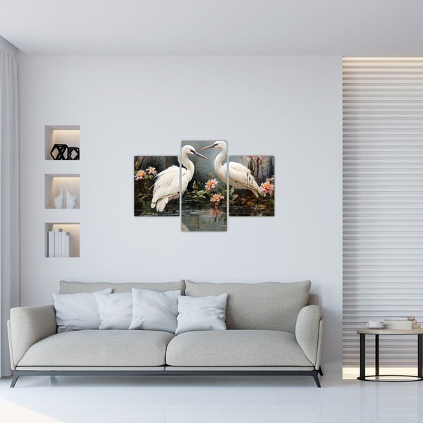 Slika - Bijeli ždralovi (90x60 cm)