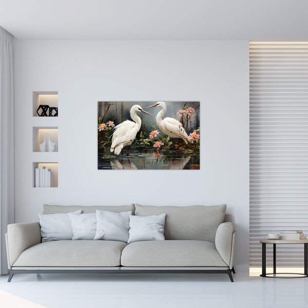 Slika - Bijeli ždralovi (90x60 cm)