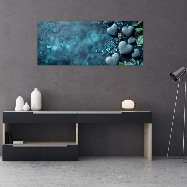 Slika - Kamenje u obliku srca (120x50 cm)