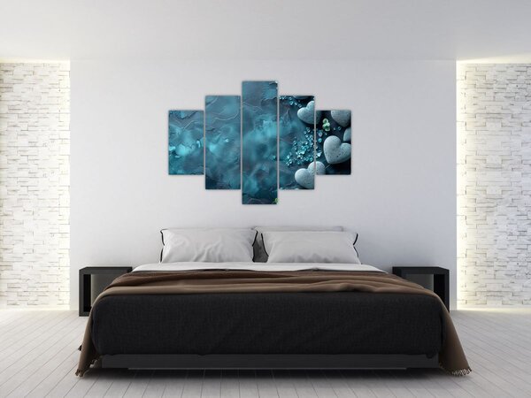 Slika - Kamenje u obliku srca (150x105 cm)