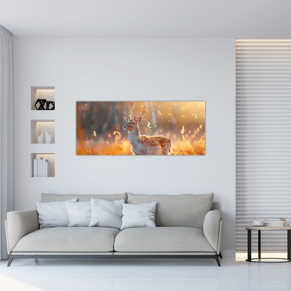 Slika - Jeleni u polju (120x50 cm)