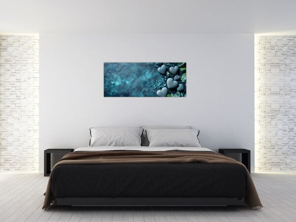 Slika - Kamenje u obliku srca (120x50 cm)