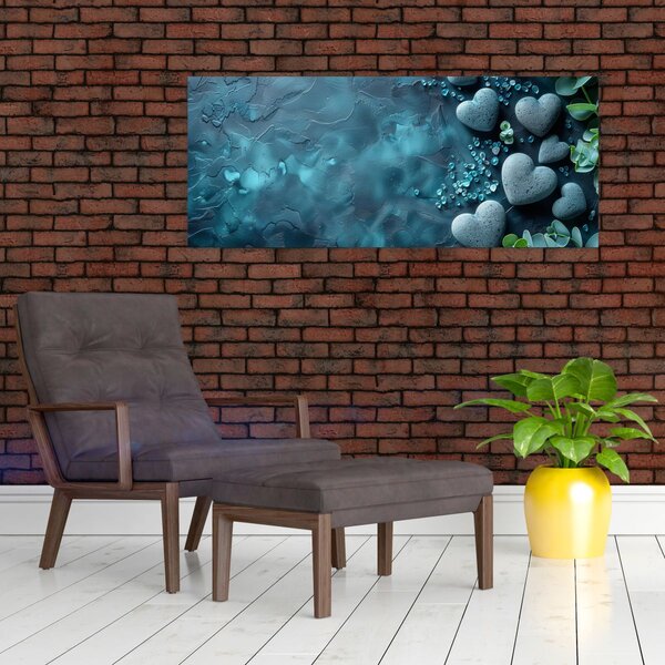 Slika - Kamenje u obliku srca (120x50 cm)