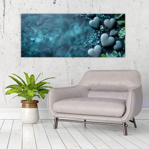 Slika - Kamenje u obliku srca (120x50 cm)