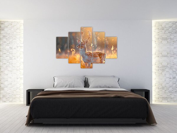 Slika - Jeleni u polju (150x105 cm)