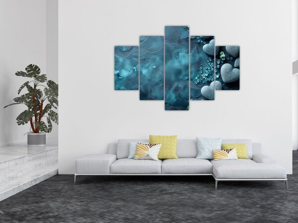 Slika - Kamenje u obliku srca (150x105 cm)