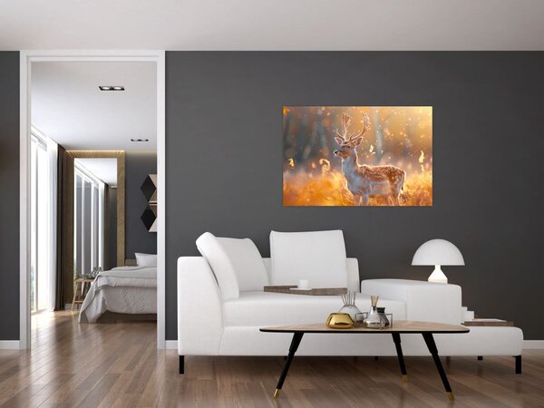 Slika - Jeleni u polju (90x60 cm)