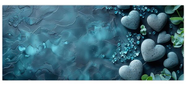 Slika - Kamenje u obliku srca (120x50 cm)