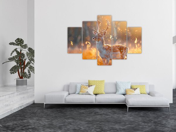 Slika - Jeleni u polju (150x105 cm)