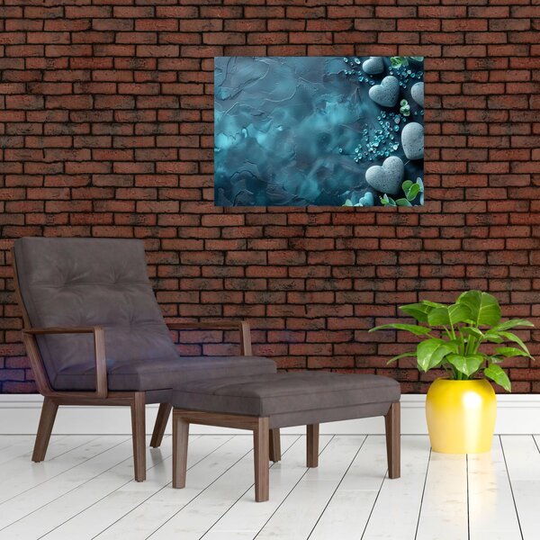 Slika - Kamenje u obliku srca (70x50 cm)