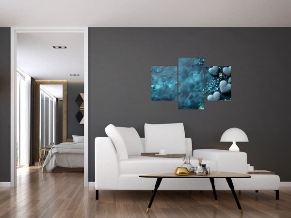 Slika - Kamenje u obliku srca (90x60 cm)