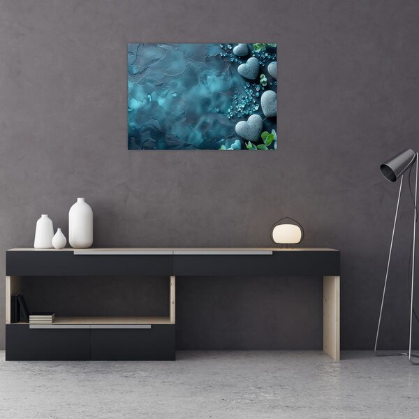 Slika - Kamenje u obliku srca (70x50 cm)