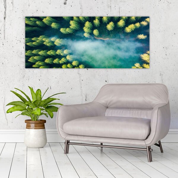 Slika - Šuma obavijena maglom (120x50 cm)