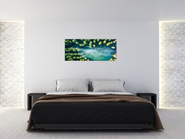 Slika - Šuma obavijena maglom (120x50 cm)