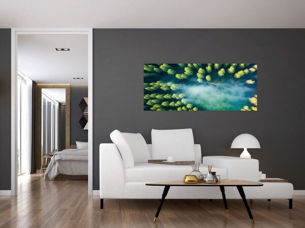 Slika - Šuma obavijena maglom (120x50 cm)