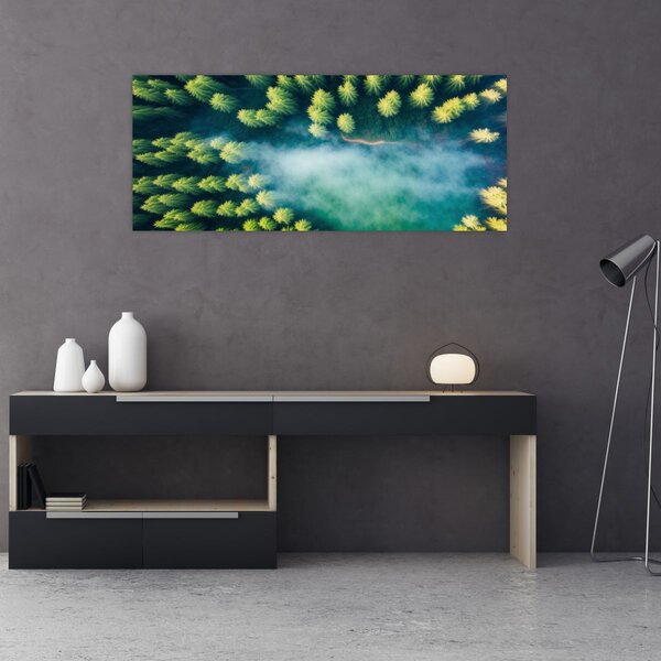 Slika - Šuma obavijena maglom (120x50 cm)