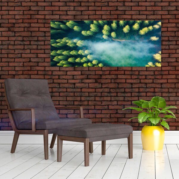 Slika - Šuma obavijena maglom (120x50 cm)