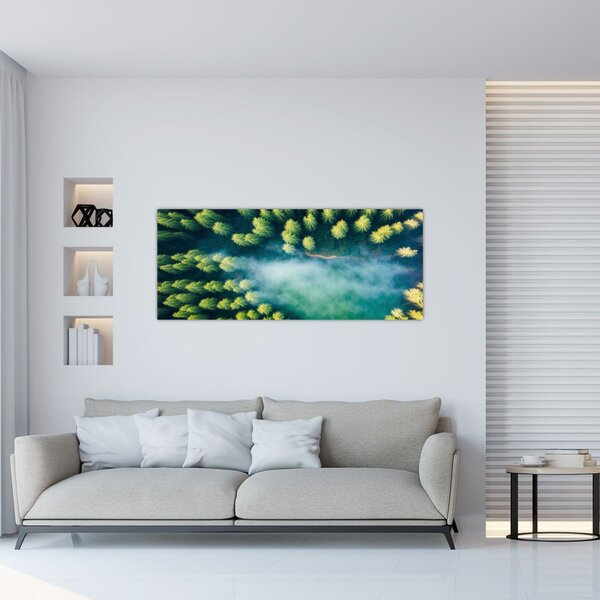 Slika - Šuma obavijena maglom (120x50 cm)