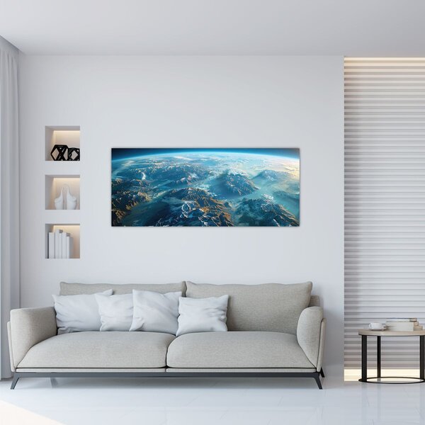 Slika - Pogled iz svemira (120x50 cm)