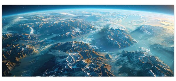 Slika - Pogled iz svemira (120x50 cm)