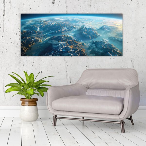 Slika - Pogled iz svemira (120x50 cm)