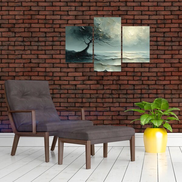 Slika - Uljana slika stabla s oceanom (90x60 cm)
