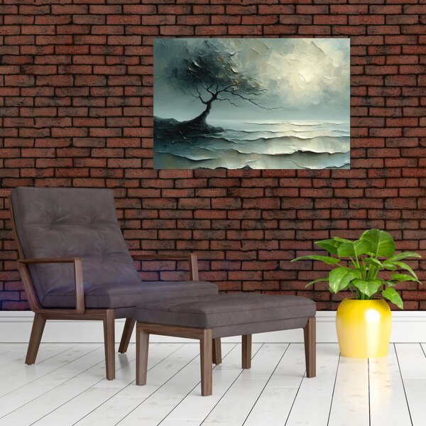 Slika - Uljana slika stabla s oceanom (90x60 cm)
