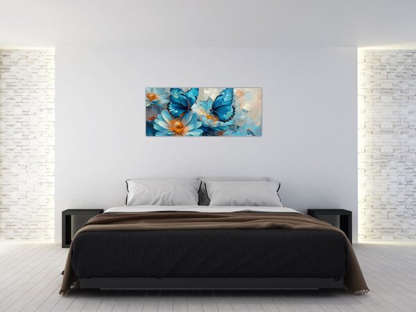 Slika - Plavi leptiri (120x50 cm)
