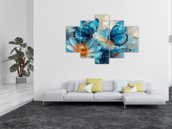 Slika - Plavi leptiri (150x105 cm)