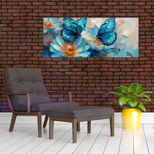 Slika - Plavi leptiri (120x50 cm)