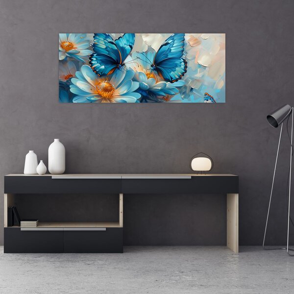 Slika - Plavi leptiri (120x50 cm)