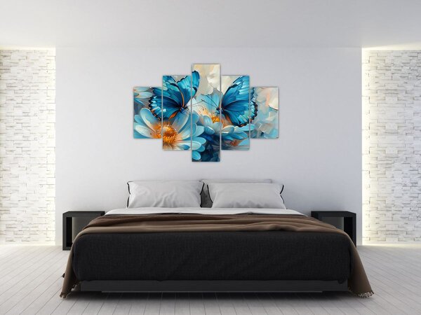 Slika - Plavi leptiri (150x105 cm)