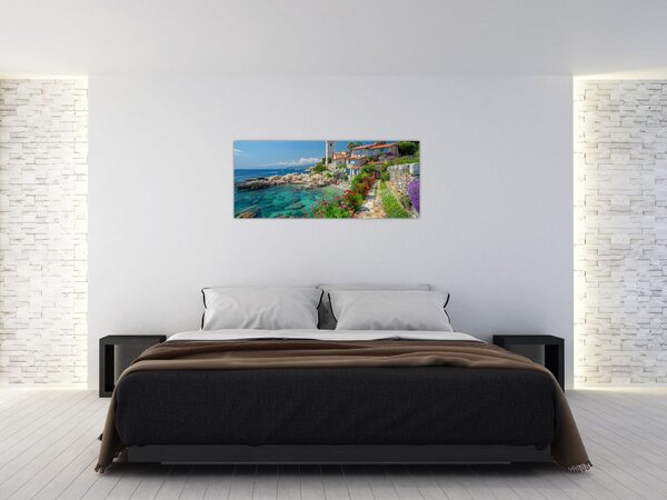 Slika - Slikovito primorsko mjesto (120x50 cm)
