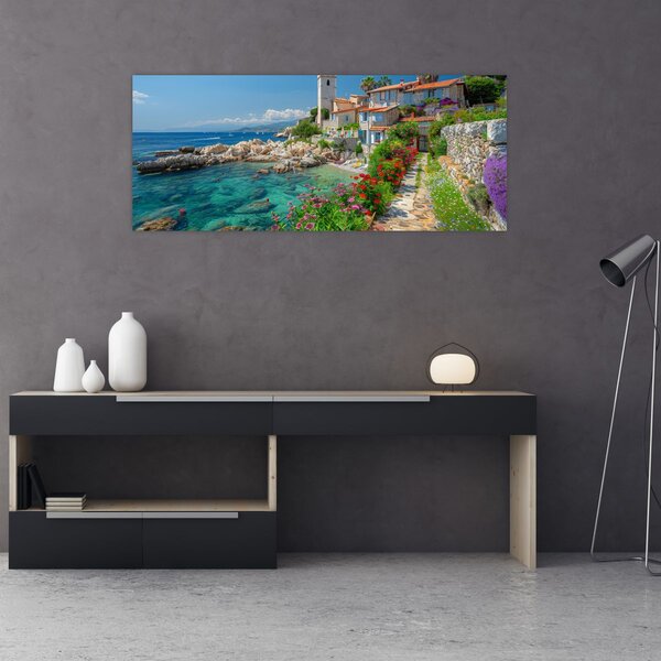 Slika - Slikovito primorsko mjesto (120x50 cm)