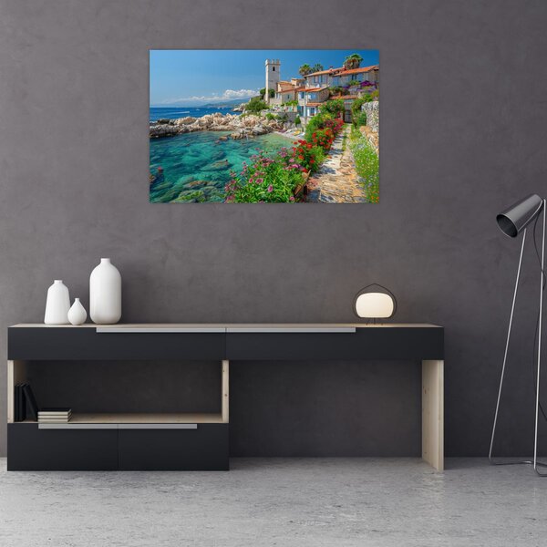 Slika - Slikovito primorsko mjesto (90x60 cm)