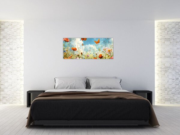 Slika - Leptiri na ljetnoj livadi (120x50 cm)